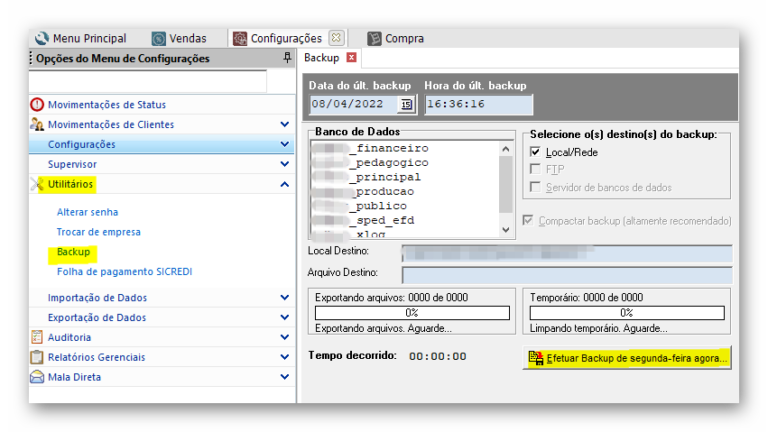 Backup Sistema – XKEY